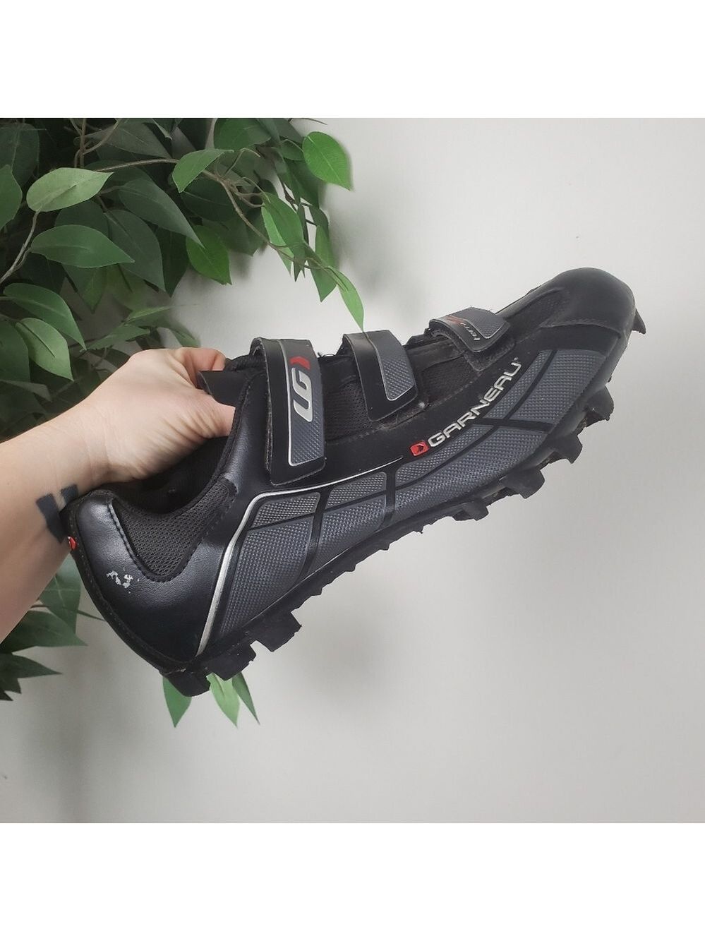 Louis Garneau Ergo Grip Terra Comp Cycling Shoe Black Grey Men's Size 12.5